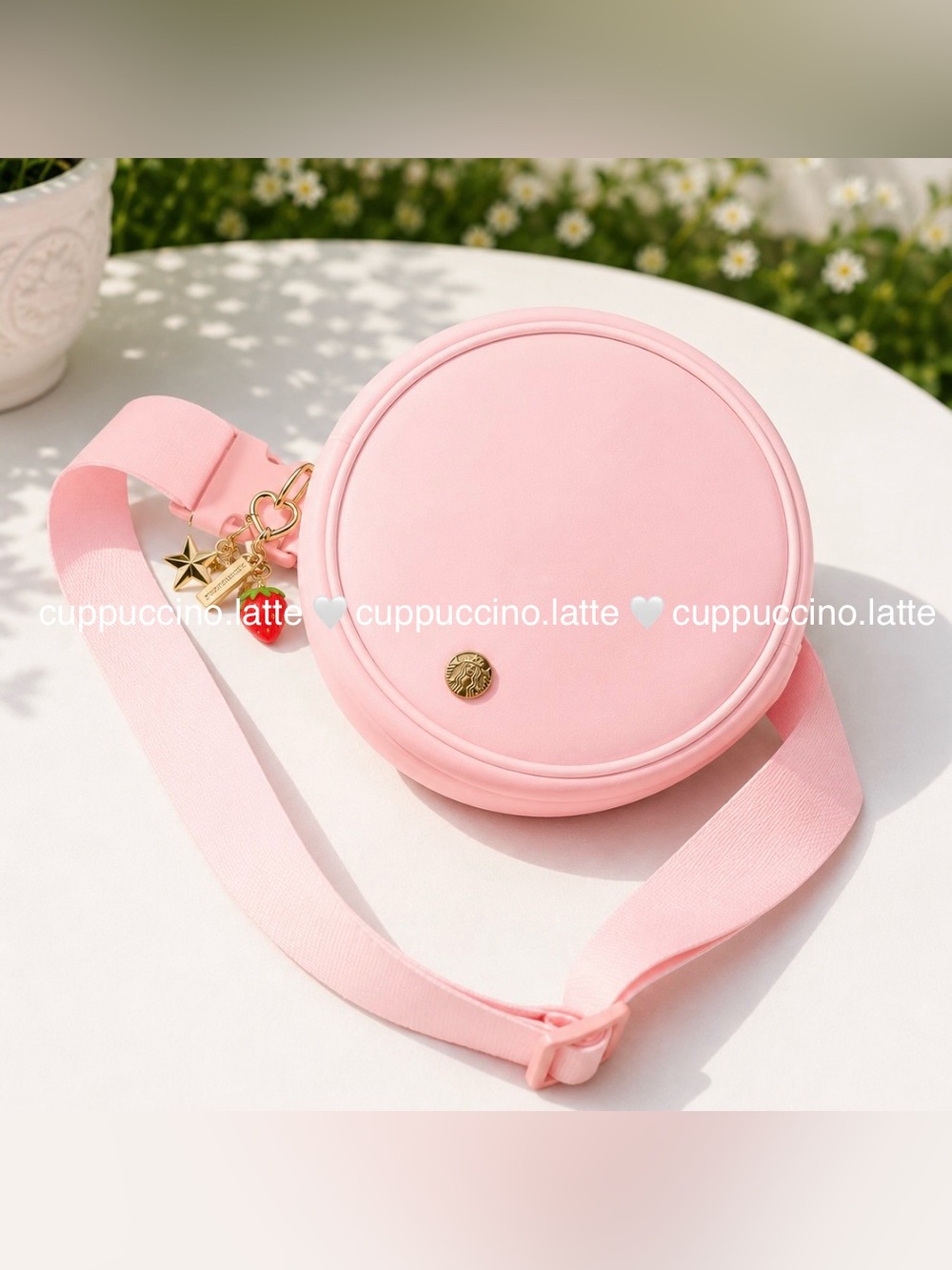 🩷NWT🎀Starbucks 2026 Summer Soft Pink Drink Belt Bag with Charms